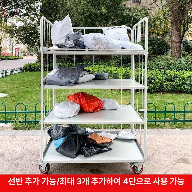 접이식 바스켓 카트 센터용 운반카트 물류 창고용 고하중 800 x 600x1450 3면 도어 없음 - 상세 이미지 5