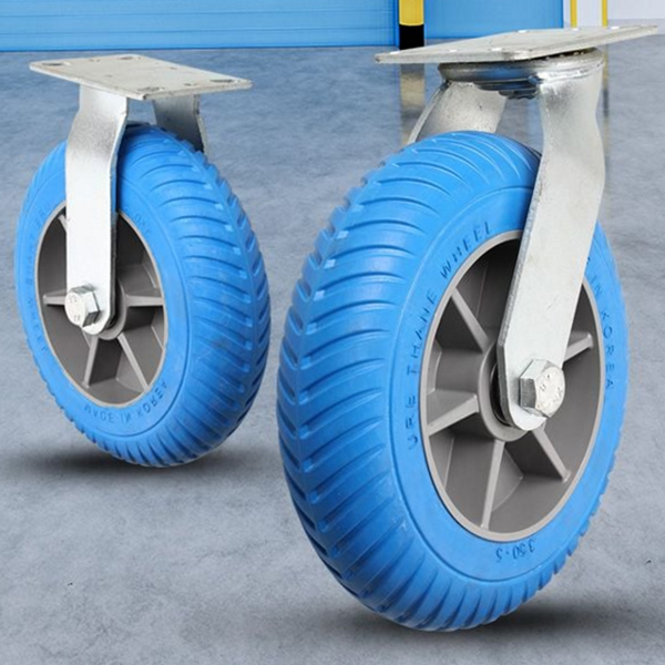 회전식 산업용 바퀴 폴리우레탄 고하중 바퀴 공업용 캐스터 - 상품 이미지