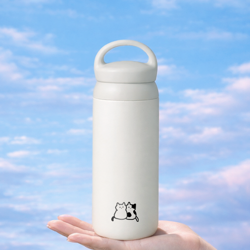 귀여운 친구들 디자인 핸들텀블러 보온 보냉 500ml 휴대용 - 상세 이미지 3
