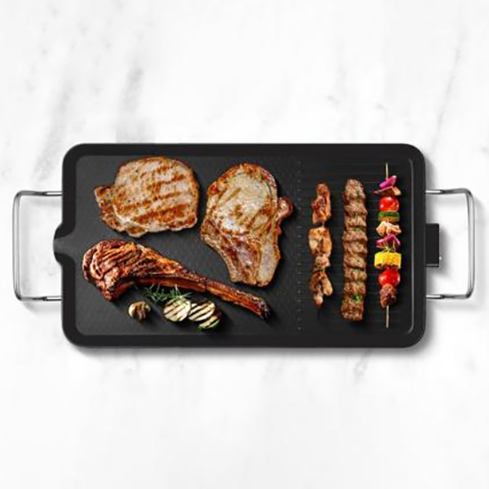 올위버 전기그릴 고기 전기불판 삼겹살 굽는기계 와이드 그릴팬 고기불판 전부침기 077