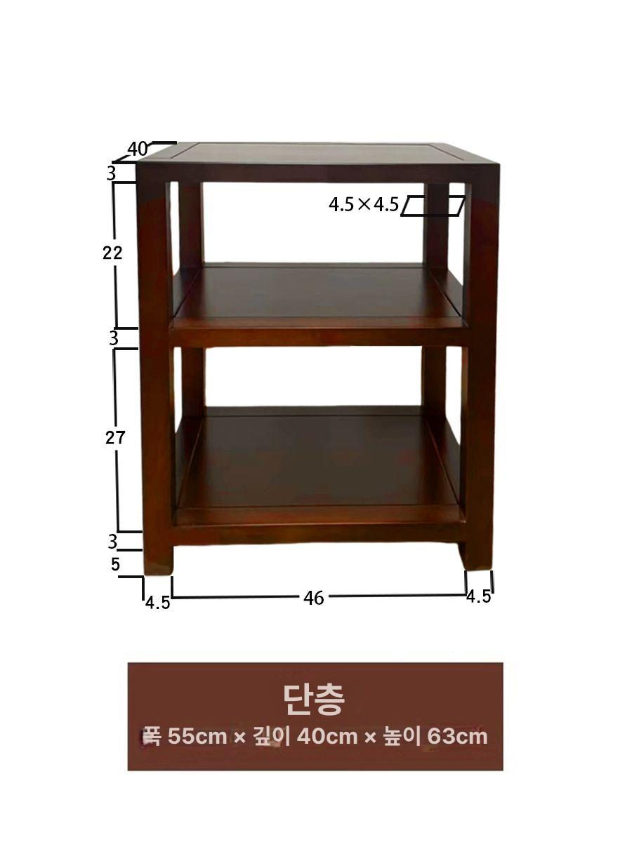 원목 오디오 이동식 코너장 거실장 콘솔 턴테이블 거치대 이중층 월넛 단일 캐비닛 - 상세 이미지 2