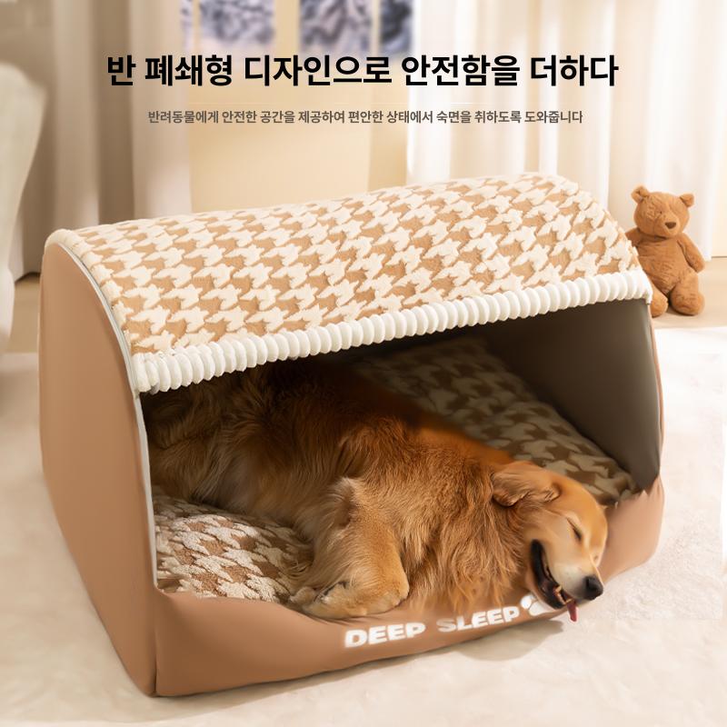 길고양이 캠 실외 방한 대형견 강아지 로미베어 텐트 로미브라운 XL - 상세 이미지 2