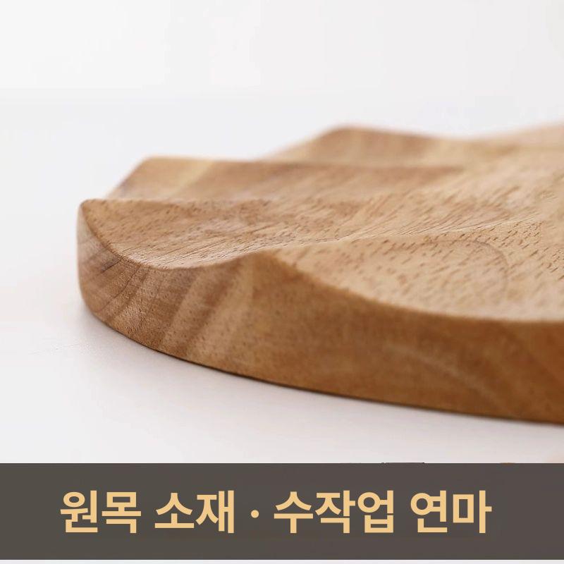 우드 원목 벽시계 고급 집들이 선물 인테리어 모던 소형 - 상세 이미지 4