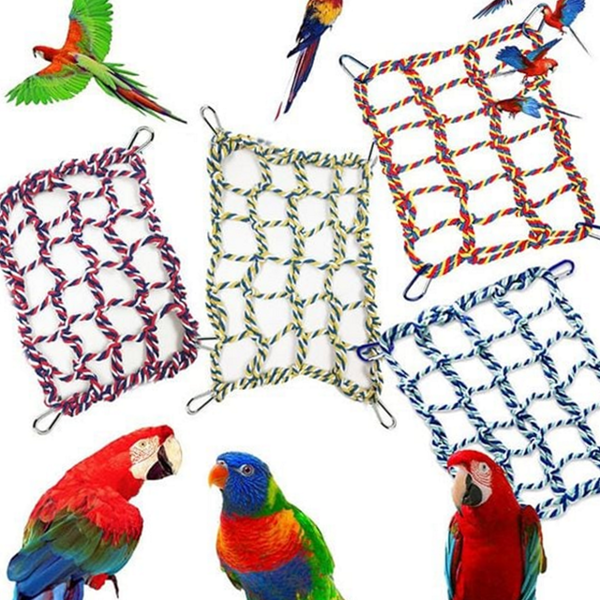앵무새 놀이터 등반 앵무새 사다리 밧줄 그물 해먹 새장