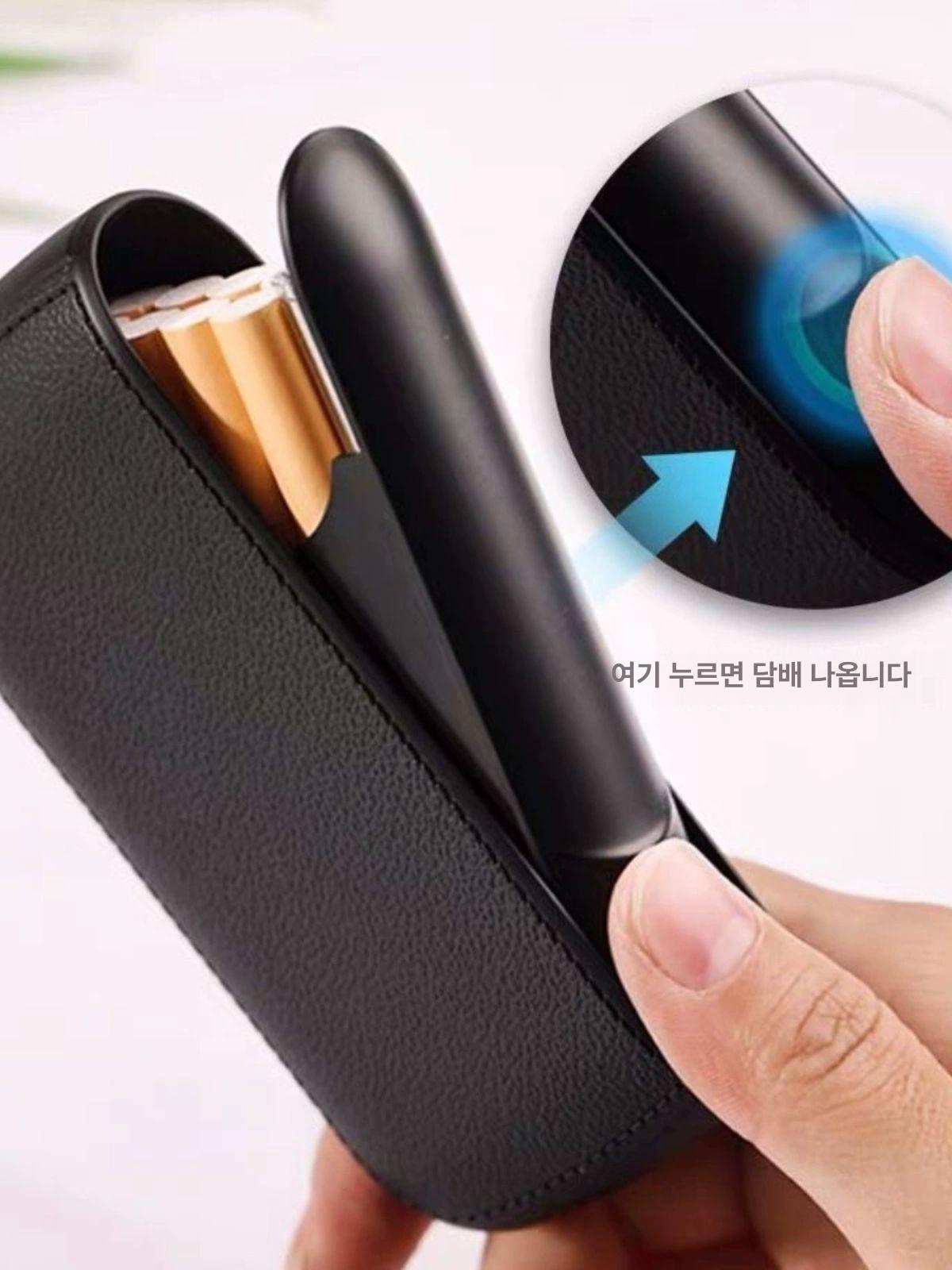 세련된 휴대용 자동 USB 10스틱 슬림 담배 케이스 콜로라도레드 라이터미포함 - 상세 이미지 3