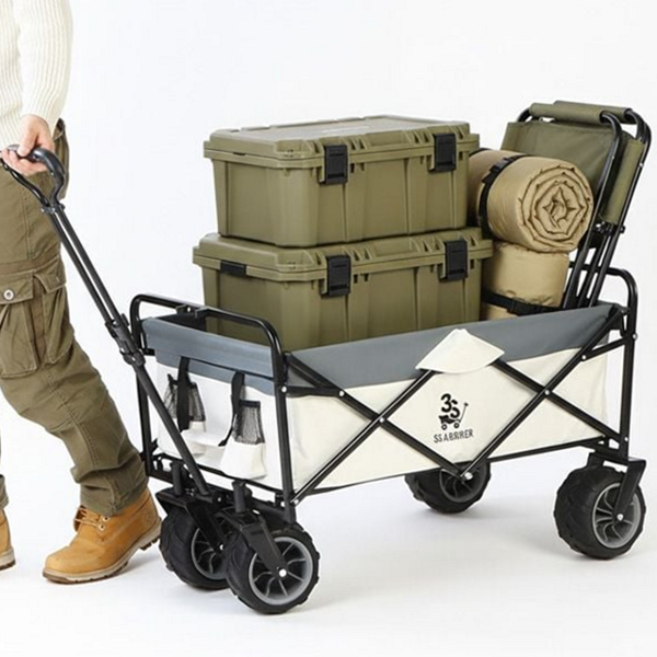 대형 캠핑 웨건 폴딩 접이식 웨건 튼튼한 손수레 카트