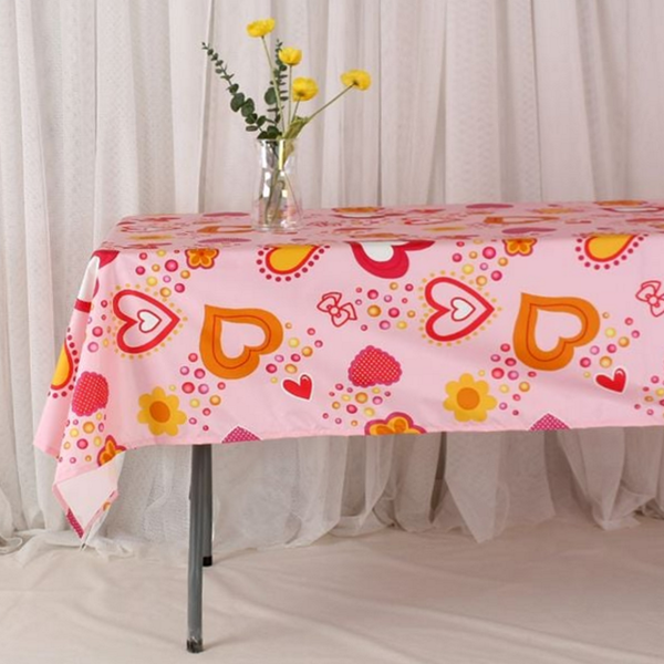 디자인 방수 식탁보 4인용 테이블 커버 폴리에스터 6인용 직사각 야외용