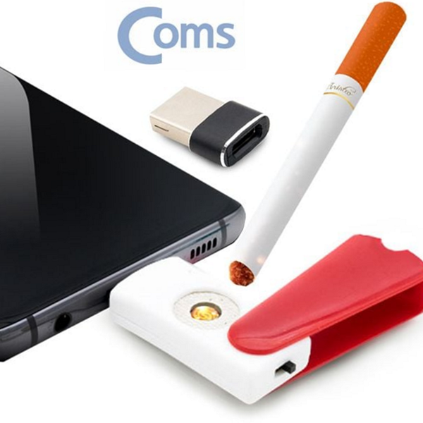 발열 c 타입 라이터 충전식 usb 충전 라이터 휴대용 캠핑 - 상품 이미지