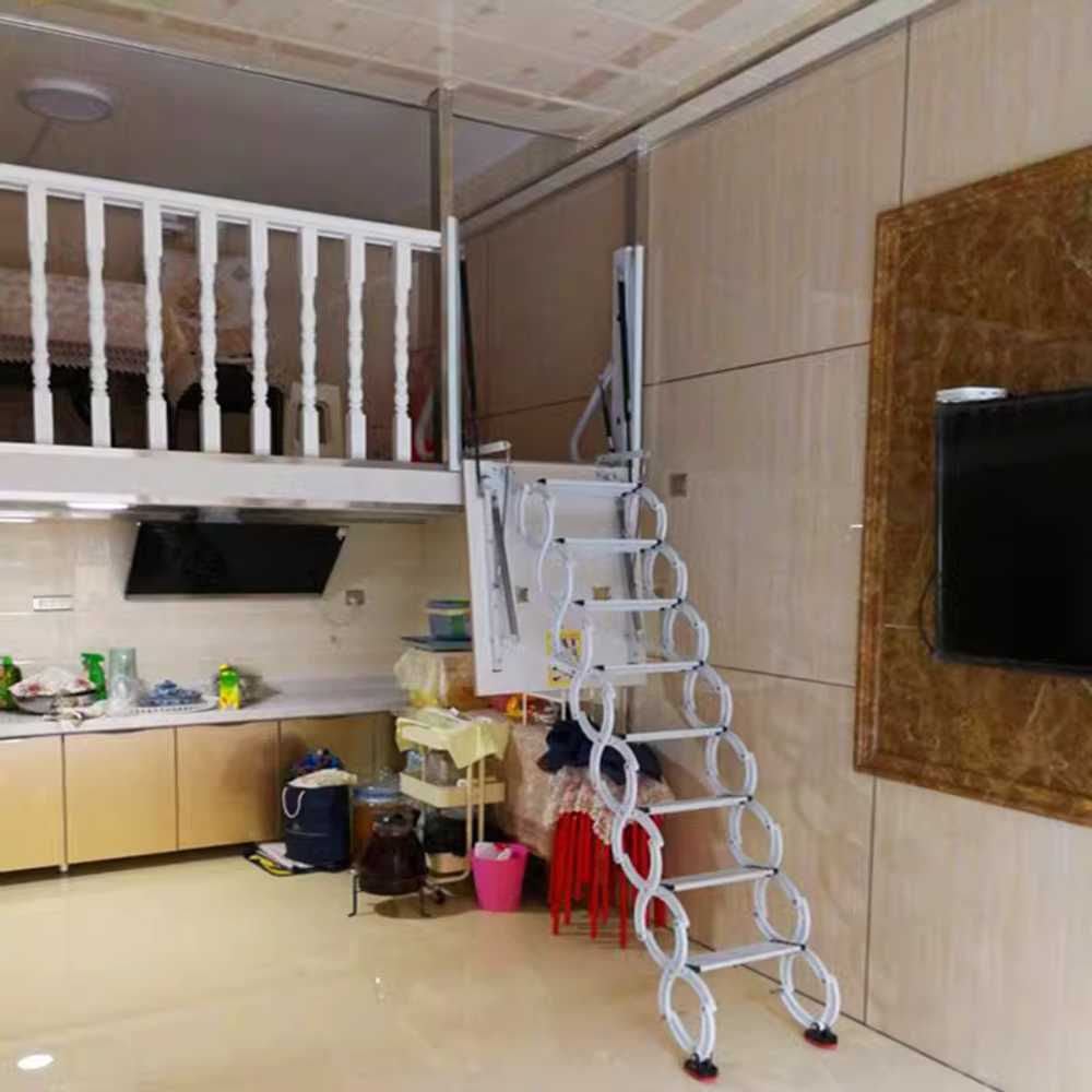 다락사다리 접이식사다리 확장 폴딩 수동 계단 옥상 확장형 난간 1쌍 이미지 6