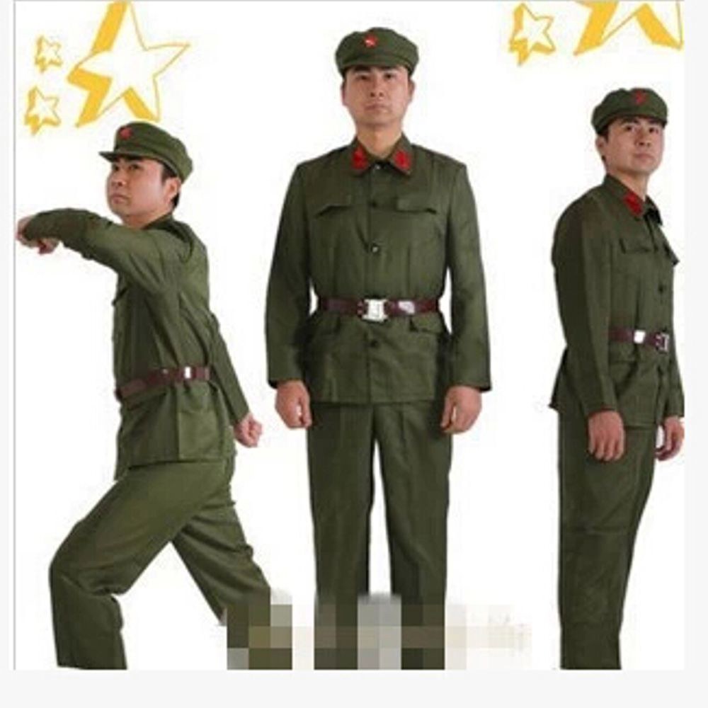 의상 군복 소련 졸업사진 군 영화 공산당 25 공연 인민국 군인 국방색 110 - 상품 이미지