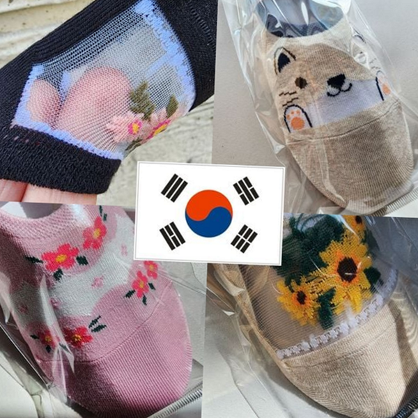 레이스 여성 덧신 망사 여성 시스루 덧신 메쉬 10족 선물세트 - 상품 이미지