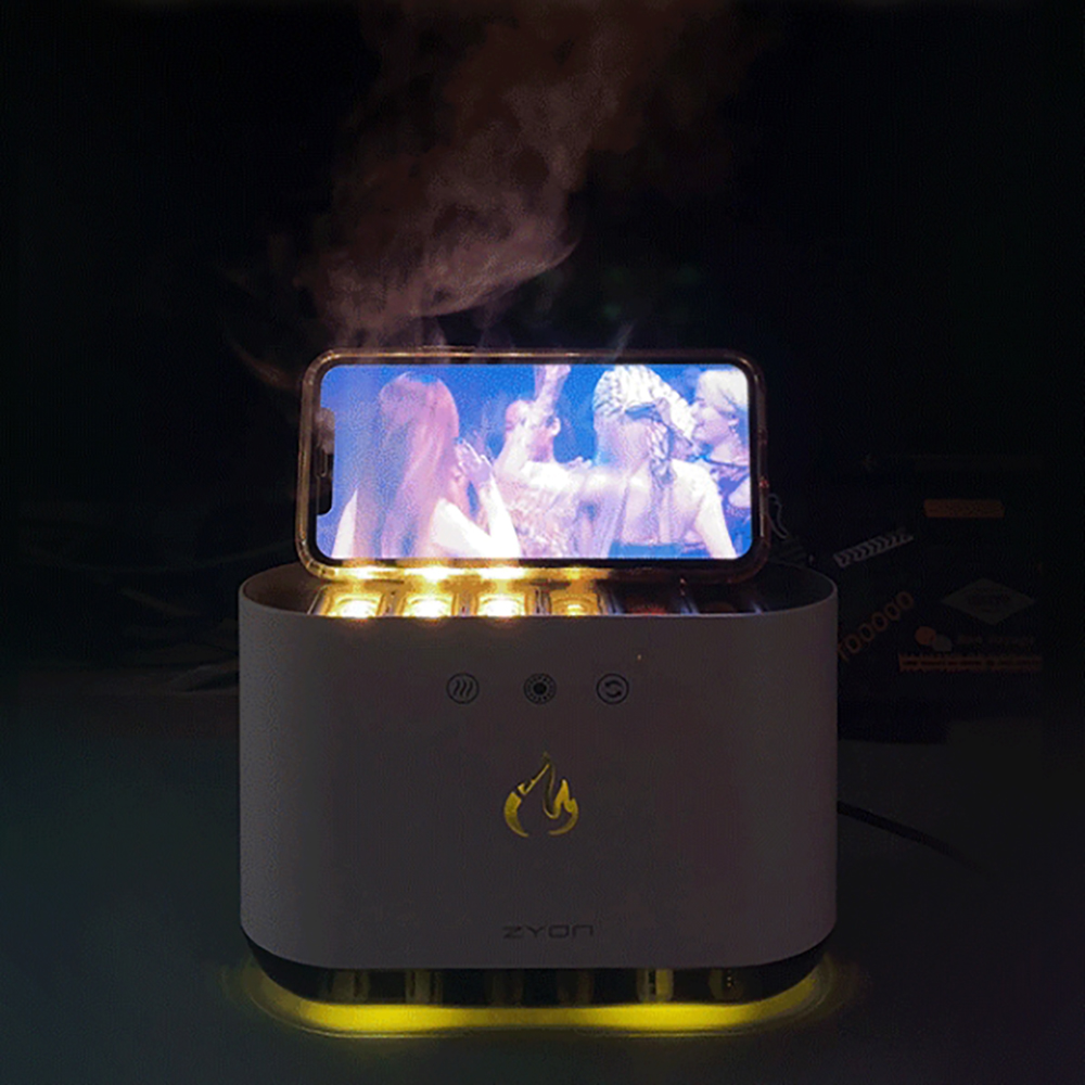 올위버 불멍가습기 미니 벽난로 LED 무드등 사무실 탁상용 가습기 078