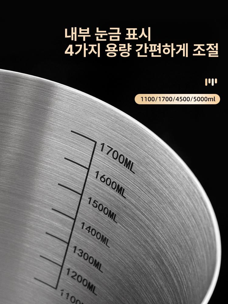 소형 튀김냄비 미니 튀김솥 떡꼬치 튀김 깊은 거름망 솥 1.1L 튀김 바구니 포함 - 상세 이미지 3