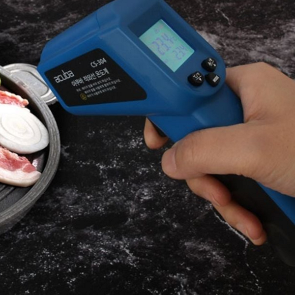 디지털 비접촉 적외선 온도계 레이저 산업용 측정기 주방용 건축용 표면