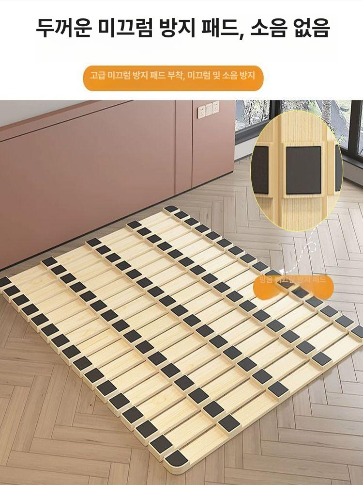 롤링 우드 매트 여름 나무깔판 침대 프레임 저상형 200cm 120cm - 상세 이미지 4