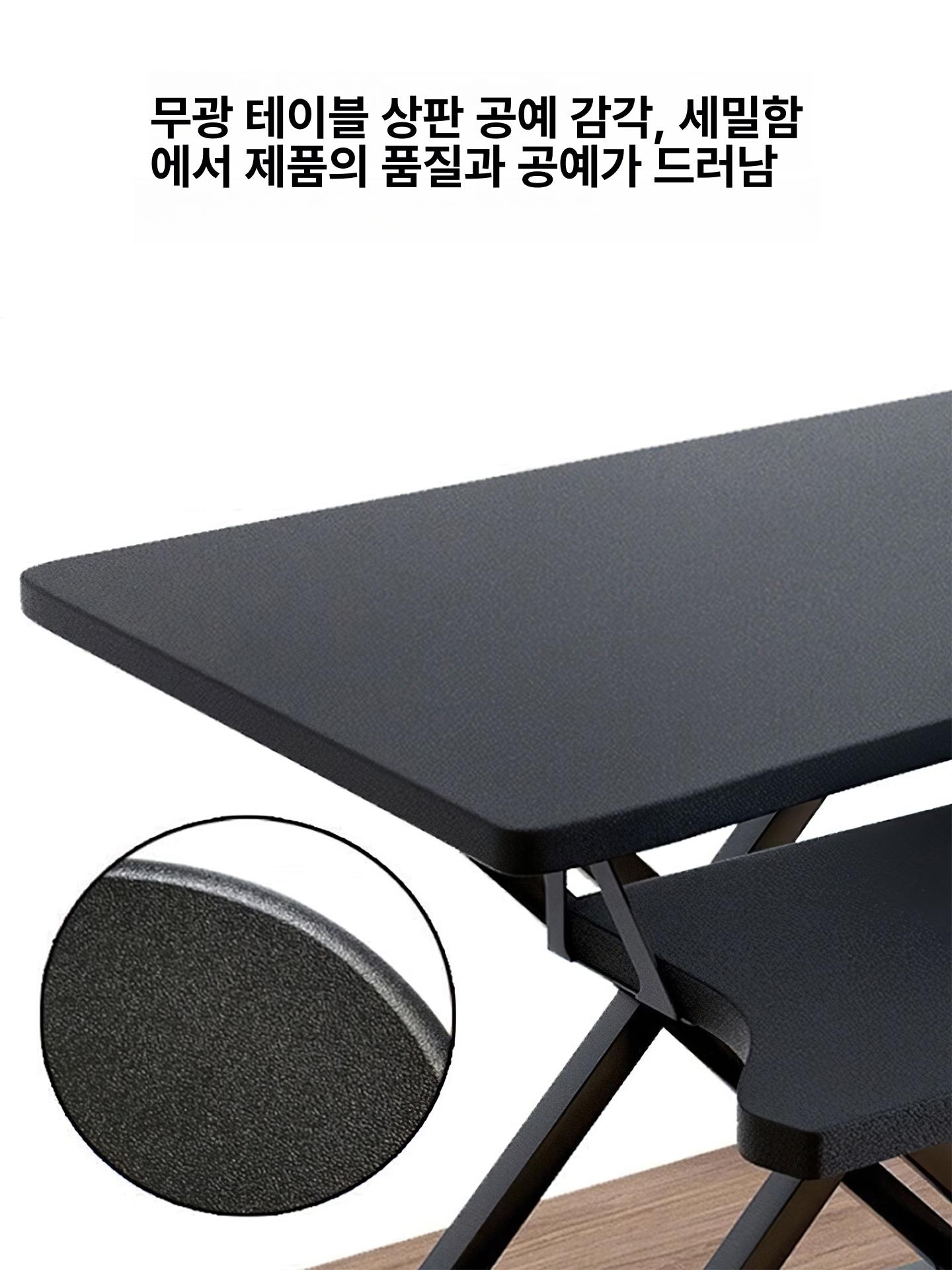스탠딩 모니터 받침대 듀얼 거치대 사무실 노트북 핸드폰 화이트 80cm 이미지 6