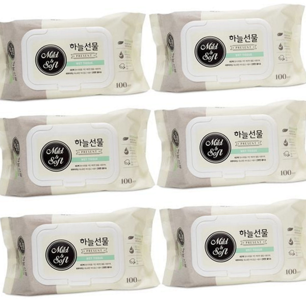 부드러운 유아 물티슈 피톤치드 유아 캡형 물티슈 100매 안전