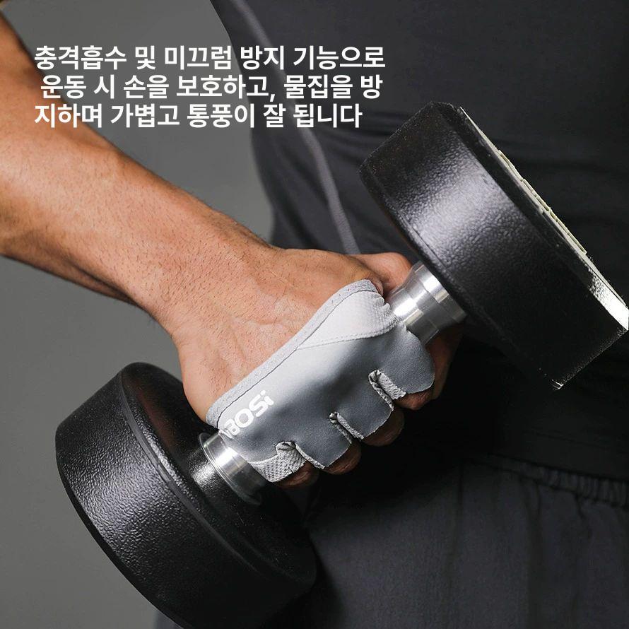 트레이닝 장갑 턱걸이 미끄럼방지 풀커버 손가락 오픈 품질 업그레이드 그레이 1쌍 약간 비쌈 M 손 둘레 15-18cm 여성 손 작은 남성 - 상세 이미지 3