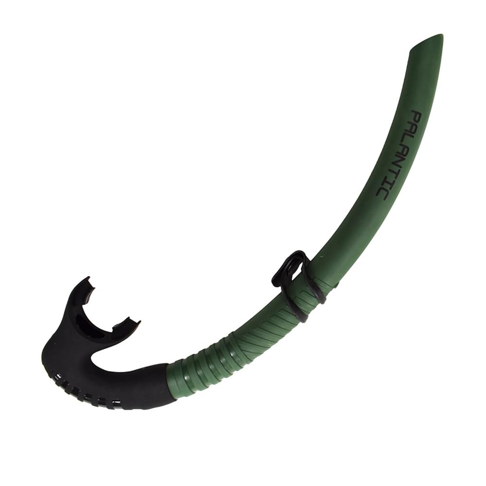 Palantic Green Spearfishing 프리 다이브 스노클 로우 원 플렉시블 사이즈 볼륨 Green - 상품 이미지