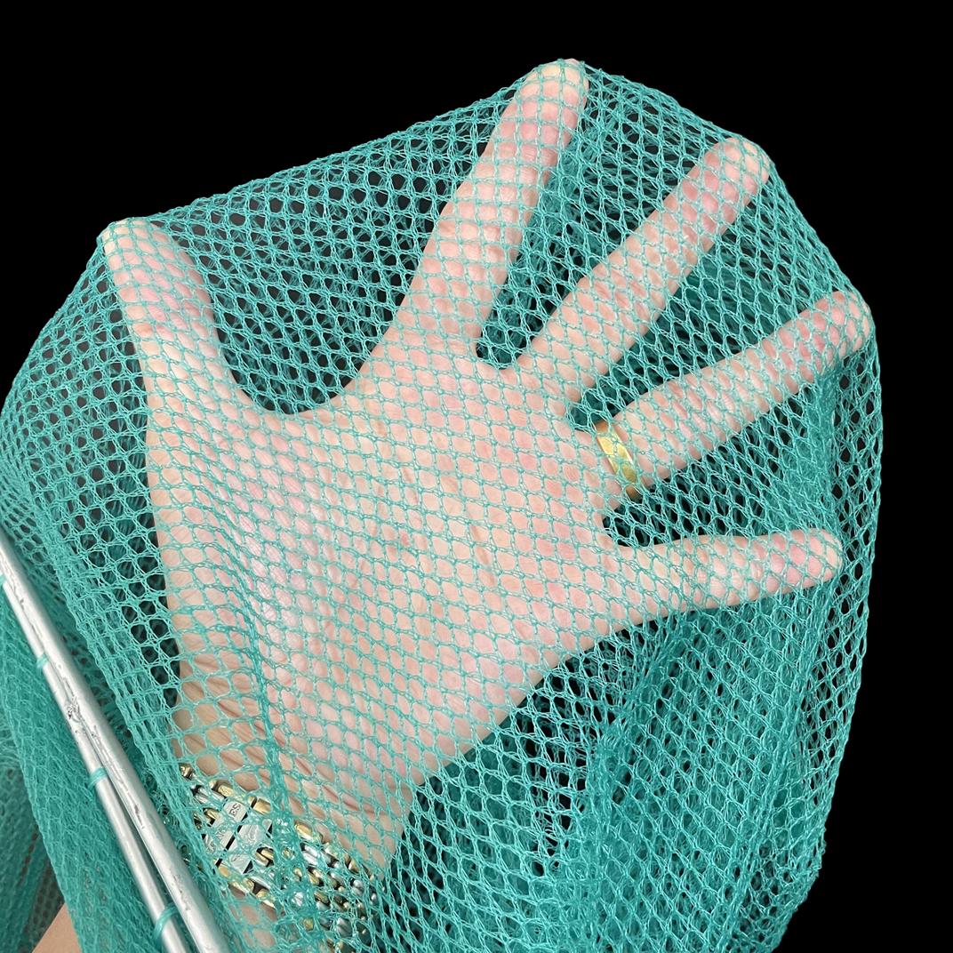 해루질 선상 메쉬 어망 양식장 나무손잡이 수족관 활어 손잡이 30cm 사각 링 20cm - 상세 이미지 3