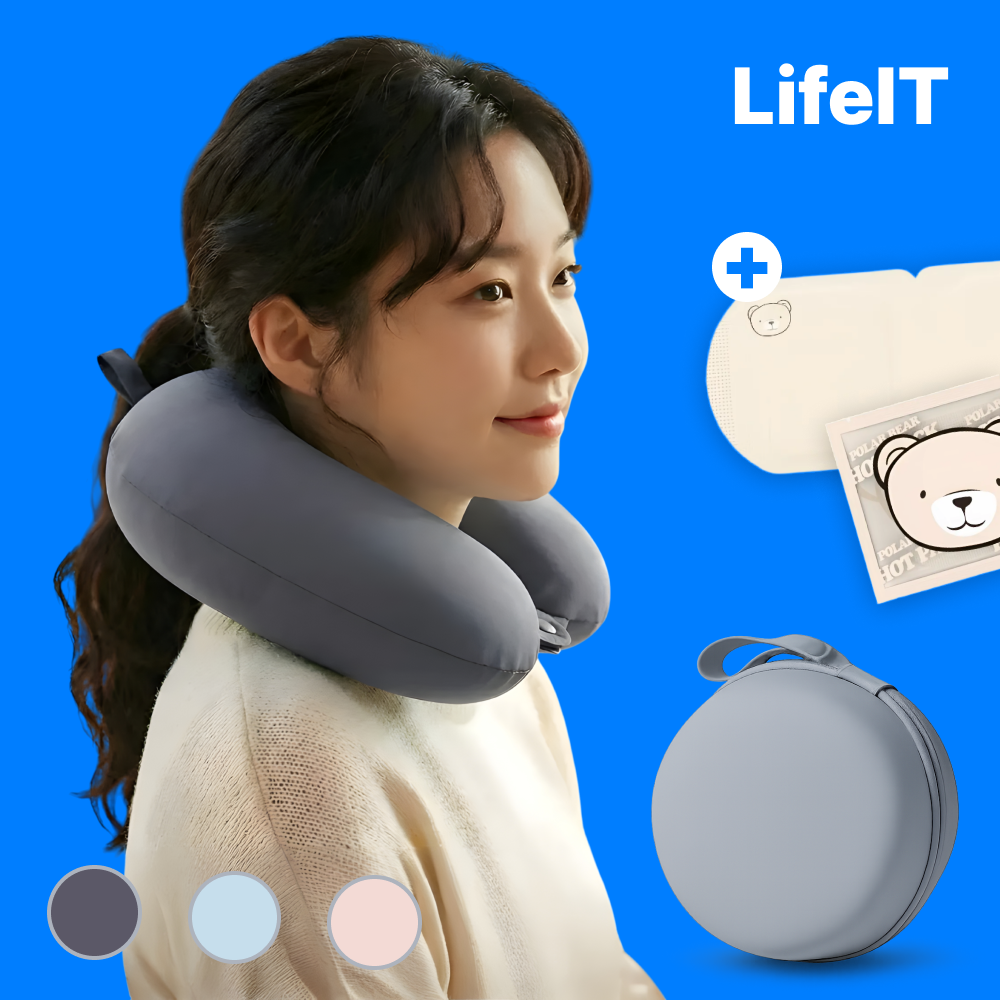 라이프잇 기내용 목베개 여행용 비행기 메모리폼 휴대용 목쿠션 제품 이미지