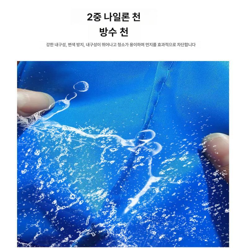 병원 파티션 바퀴 달린 가림막 주사실 가벽 철제 접이식 블루 4패널 2.0m - 상세 이미지 3