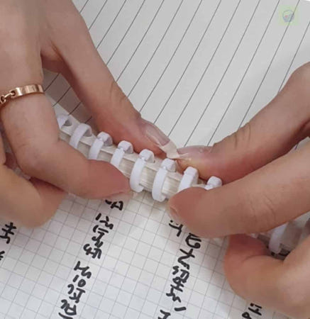 헬로라일락 셀프 제본링 화이트 12mm 와이어링 스프링제본