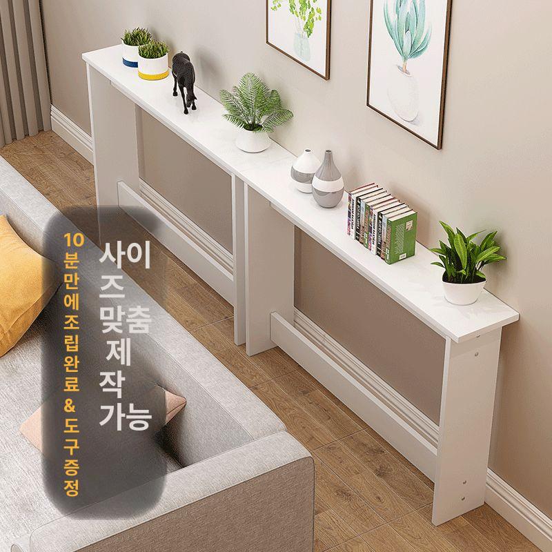 틈새 수납장 베란다 수납선반 협탁 대용 수납 서랍형 라이트월넛 100 x 15x65 1칸 0x0cm - 상세 이미지 3