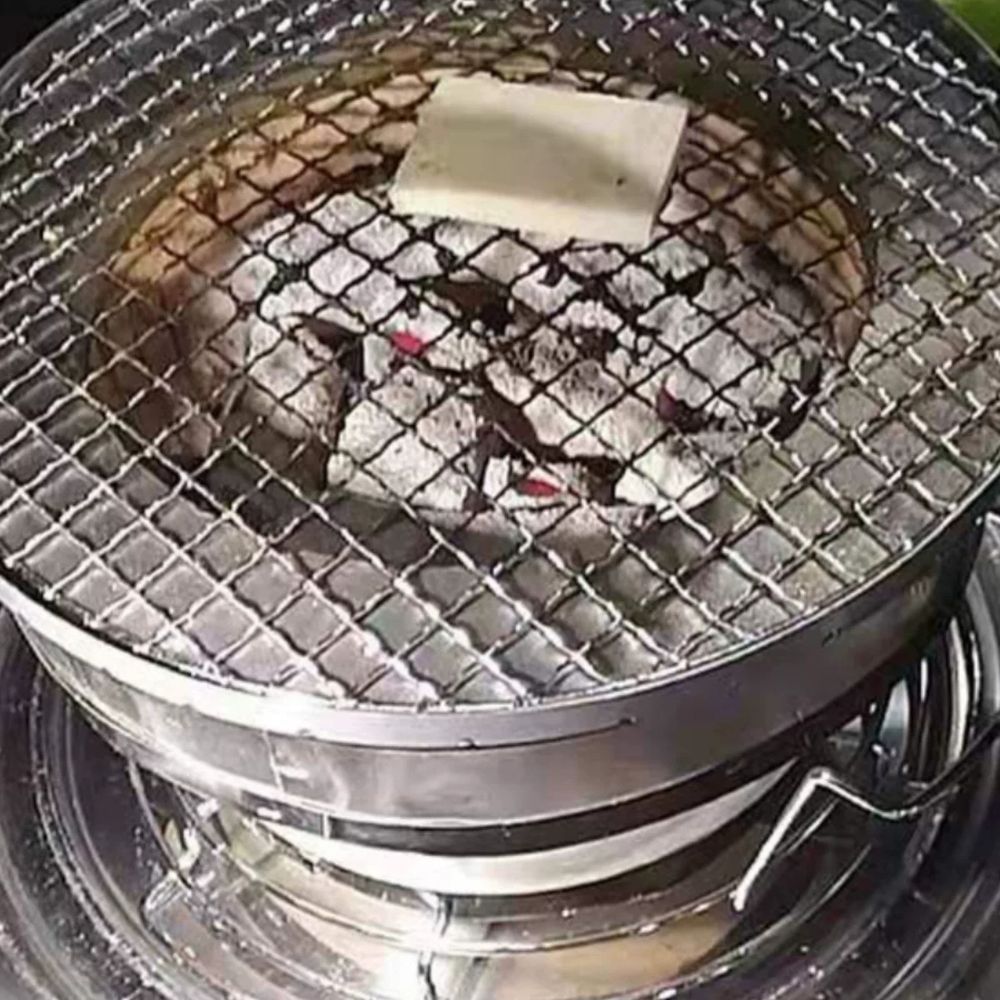 일본식 가정용 야끼니꾸 숯불 화로(빨강) 캠핑 와규 A. 베이스 둥근 옹기 냄비 매칭 그릴 - 상세 이미지 3