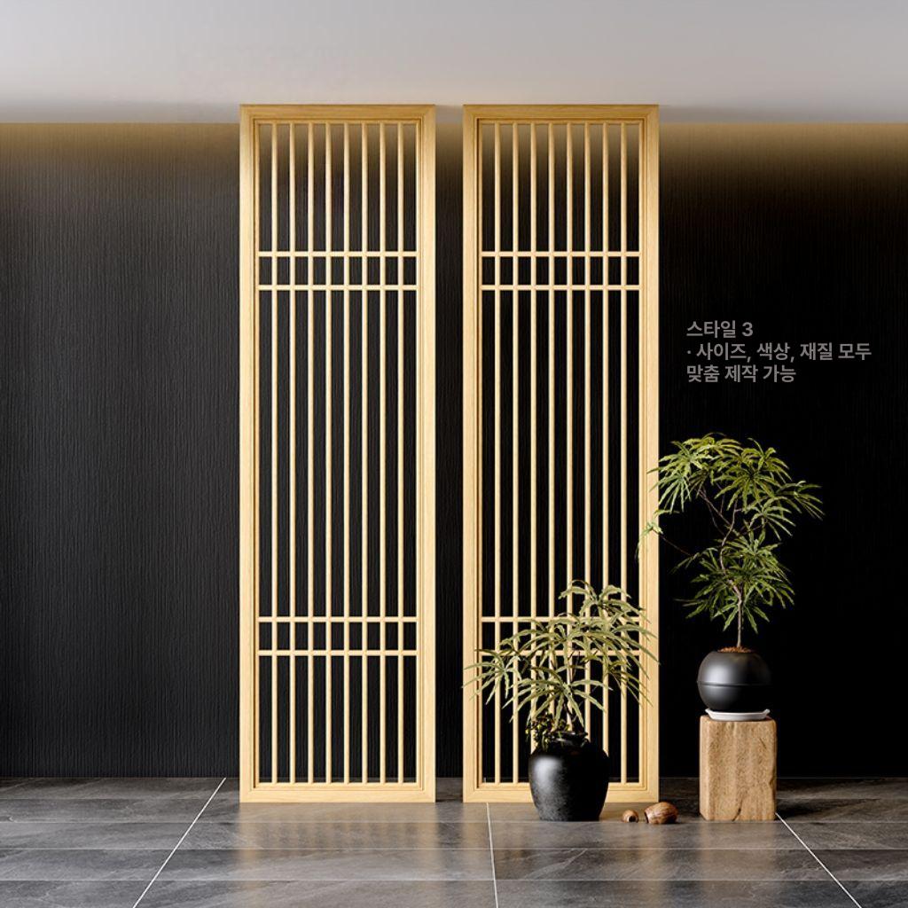 현대 심플 거실 파티션 원목 벽면 가림막 스타일 1 송이 소나무 이미지 8