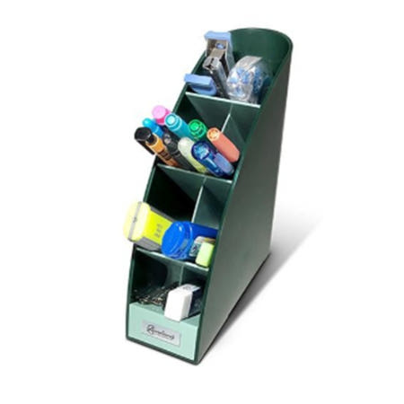 오품협력사 [일일오품] 책상정리 라운드 연필꽂이 MW-622 그린 W160xD62xH180mm