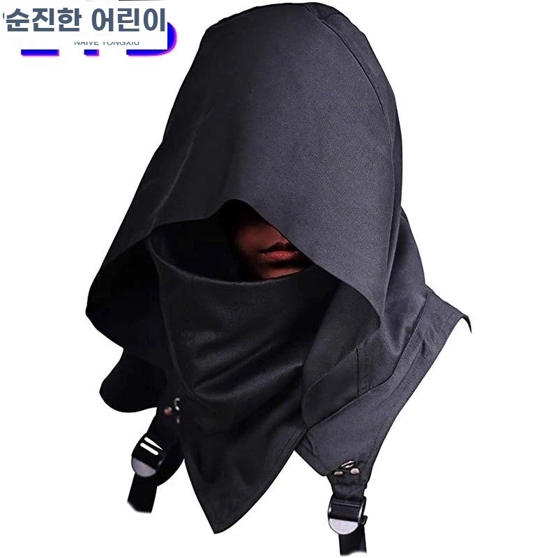 닌자 코스프레 후드 얼굴가림 할로윈 복면 프리사이즈 A. 하얀색, A. 성인용 프리 사이즈 - 상품 이미지