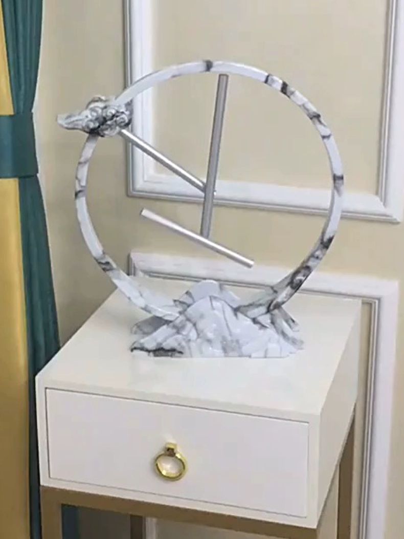 데스크 장식품 멍때리기 소품 진자 운동 뉴턴 무한동력 길상운 루이 수입 c 높이37cm 폭26cm - 상품 이미지
