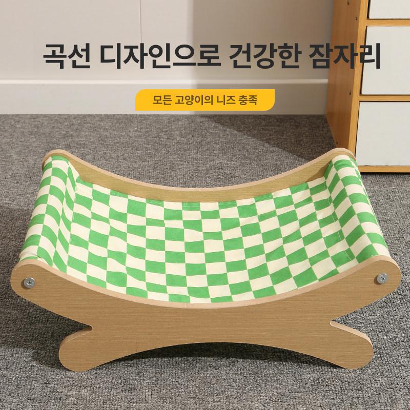 고양이 스크래쳐 스크레쳐 펫퓨전 매트 원목 침대 원형 장난감 반영구 - 상세 이미지 4