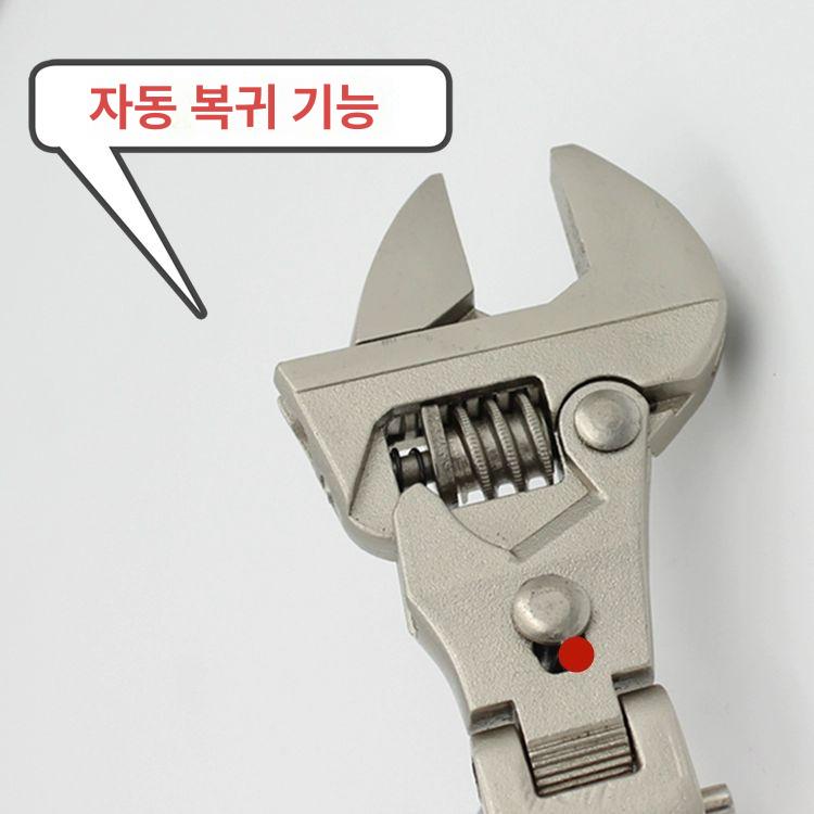 스윙 래칫 렌치 몽키스패너 배관 수공구 몽키 스페너 편리한 각도 조절 - 상세 이미지 2