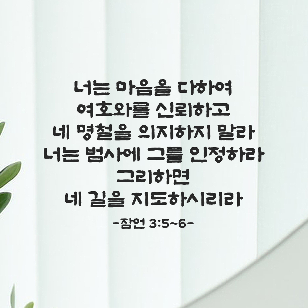 성경 말씀 스티커 잠언 3장 5절~6절 담백한 붓글씨 레터링시트 검정S 41.5x28cm 이미지 8