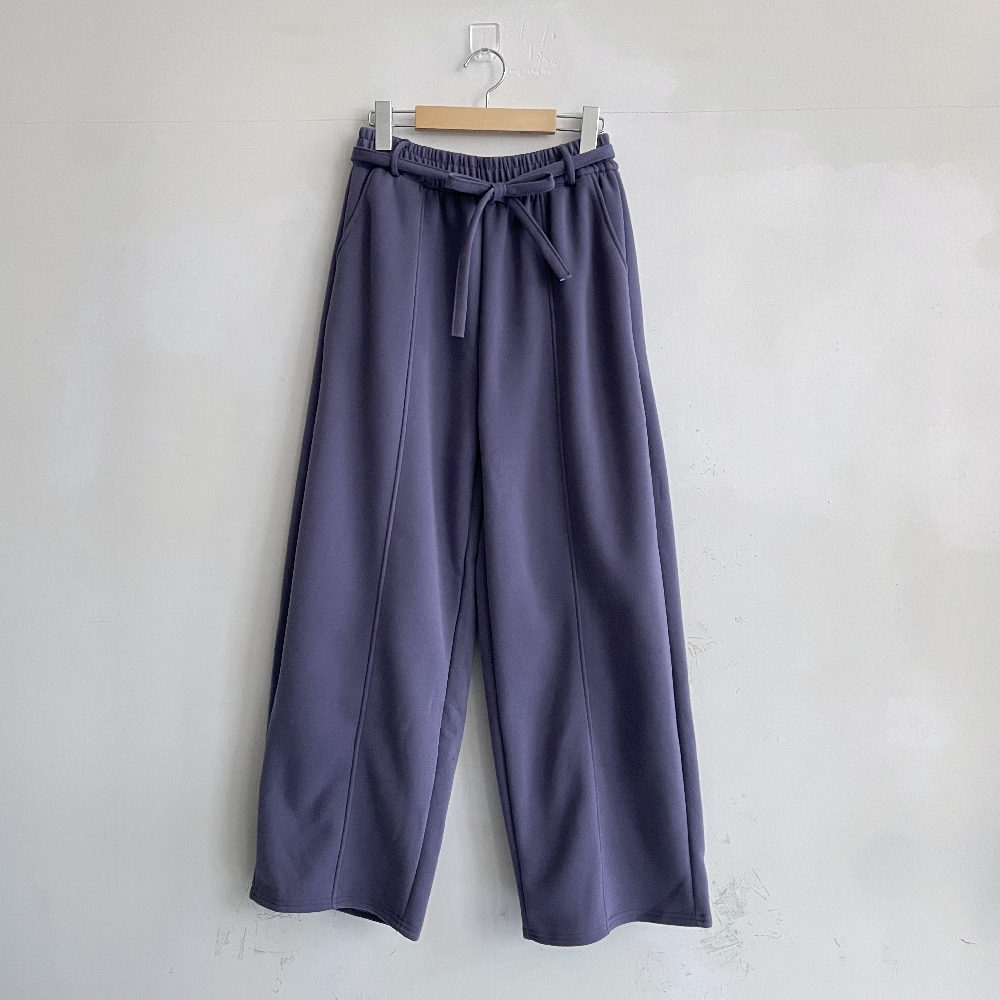 벌룬 커브드 기모 와이드 여성 통바지 이미지 8