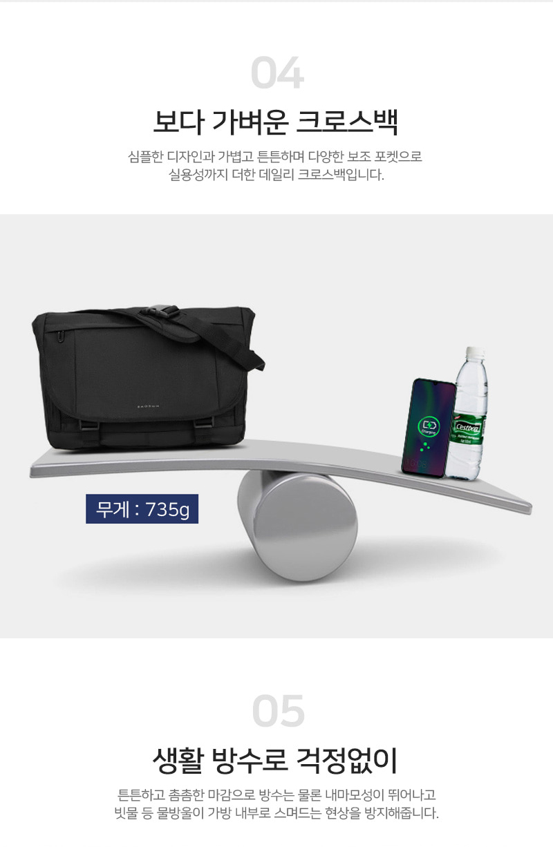 백슨 남자 크로스백 캐주얼 직장인 어깨가방 옆으로 메는 가방 이미지 6