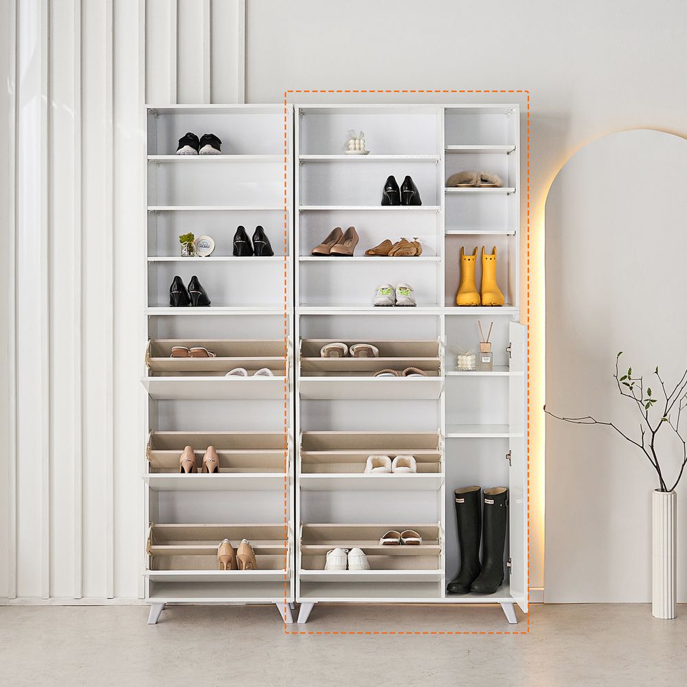 가구의서 폭좁은 스윙도어 신발장 세트 7단 900x300x2240mm