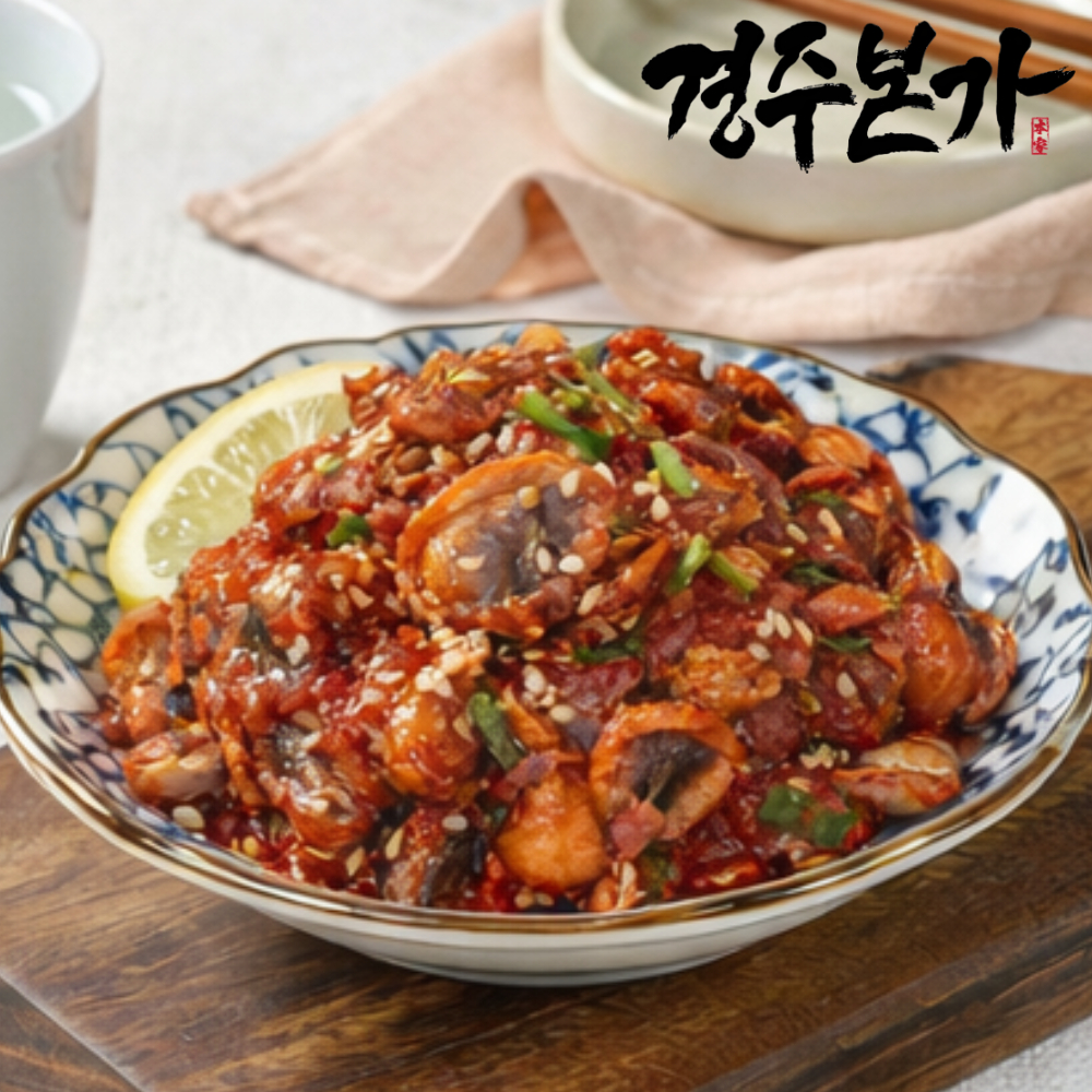 경주본가 양념 부추 꼬막장 순살 자숙 꼬막무침 냉동 반찬 200g, 1개 - 상품 이미지