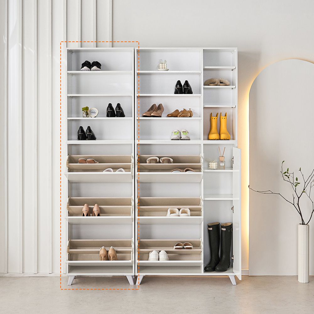 가구의서 폭좁은 스윙도어 신발장 세트 7단 600x300x2240mm