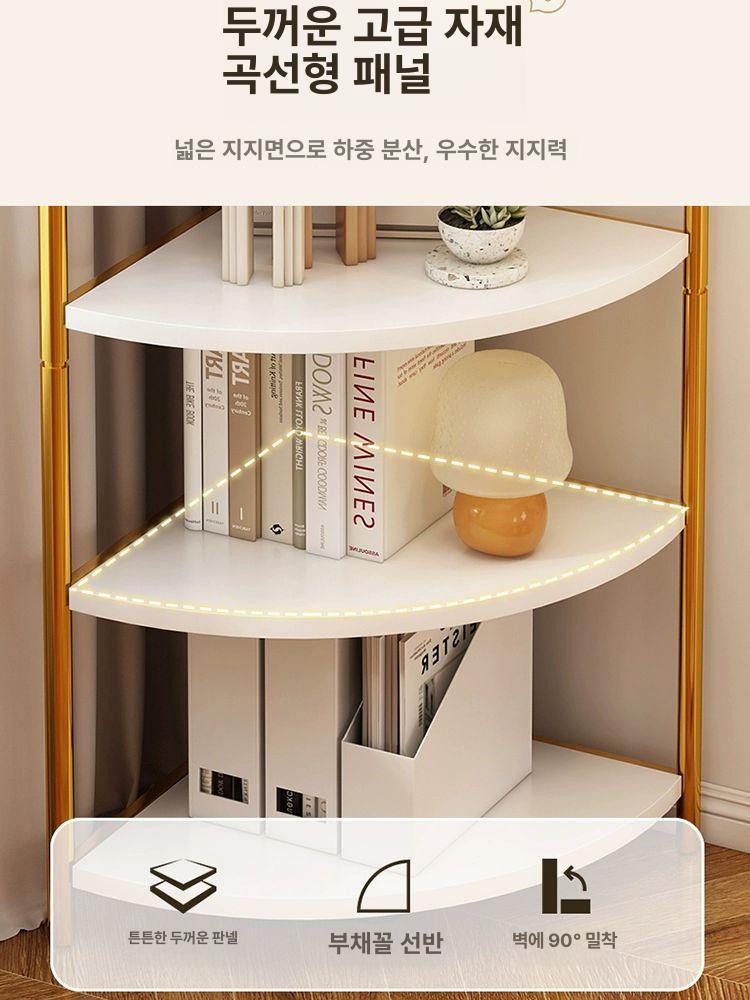 거실 삼각 오크색상 틈새 삼각코너장 코너장 다용도 식탁 테이블 따뜻한 오크 틈새장 장식장 - 상세 이미지 4