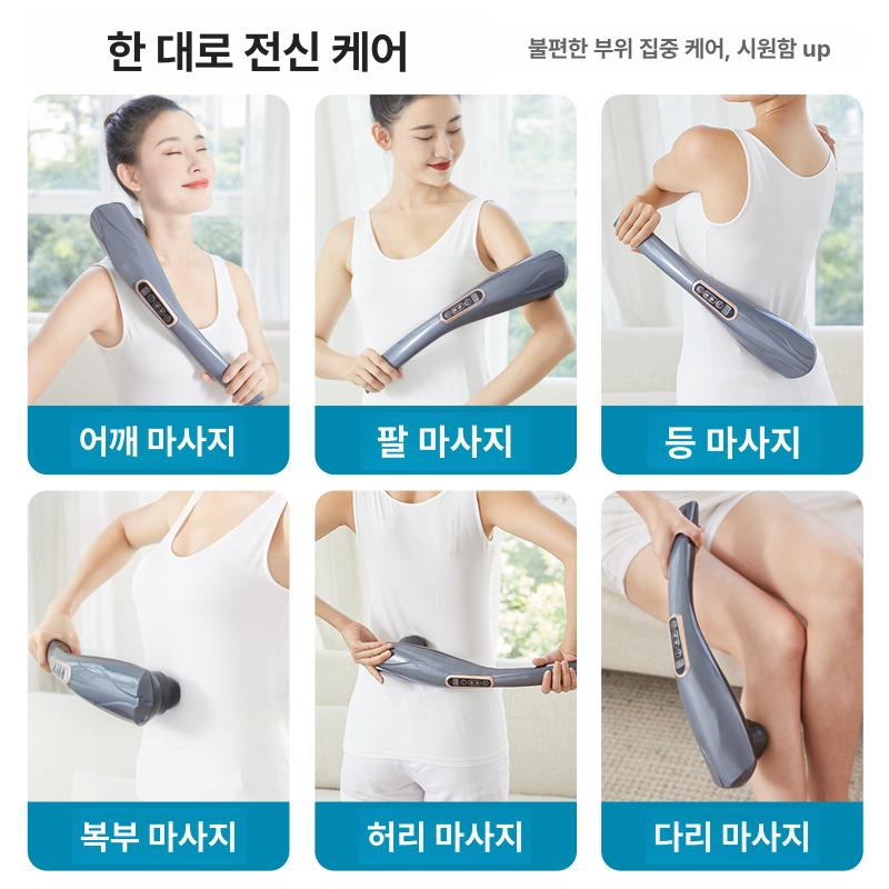 손 마사지기 경추 손잡이형 진동 손잡이 목 허리 전기 플러그인 실버티타늄그레이 - 상세 이미지 5