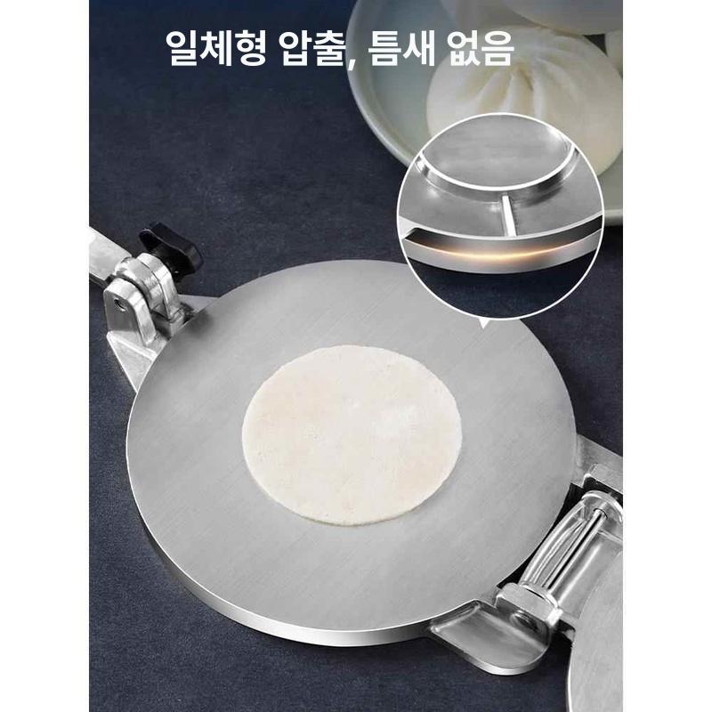 또띠아 만두피 프레스 주철 토르티야 무쇠 반죽 압착기 내추럴 대형 - 상세 이미지 3