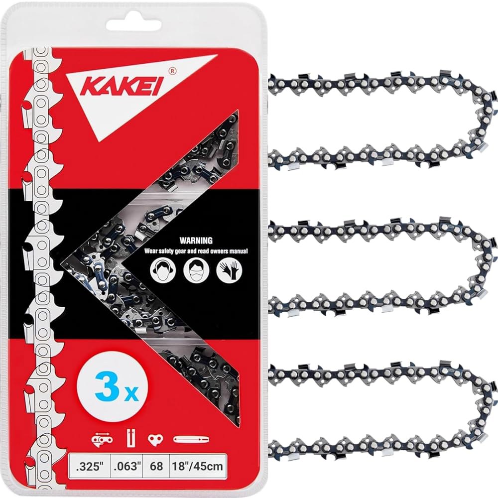 KAKEI Stihl 전기톱 체인 18인치 .325 피치 .063 게이지 68 구동 링크 - 26RS 68이 Stihl(PRE 2023 게이지) 025, MS250, MS251, - 상품 이미지