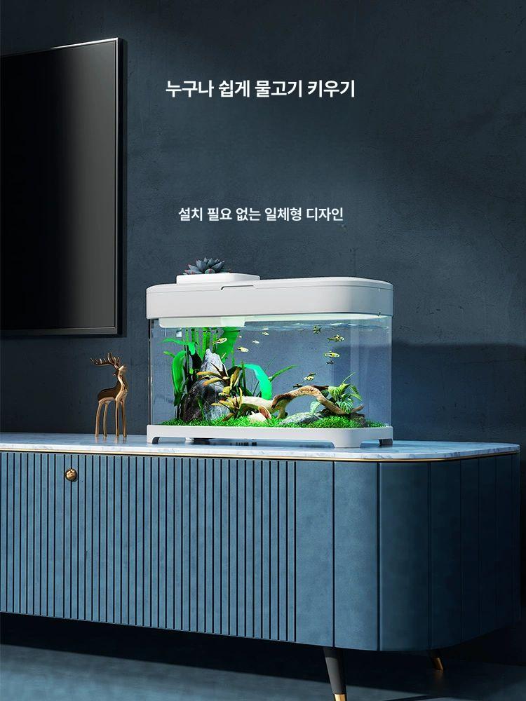 미니 아크릴 컬러라이트 수조 인테리어용 일체형 생태형 산소 공급 - 상세 이미지 2