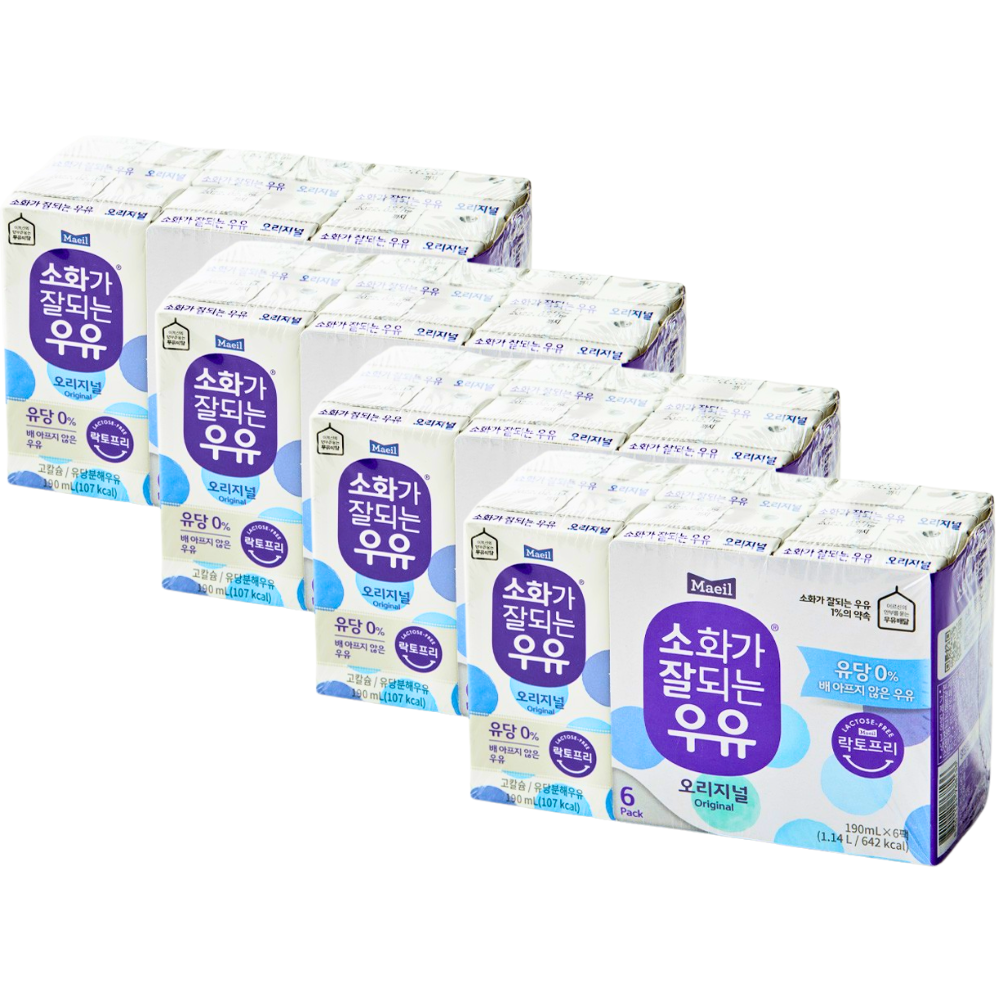 매일 소화가 잘되는 멸균우유 190ml x48개 - 상품 이미지