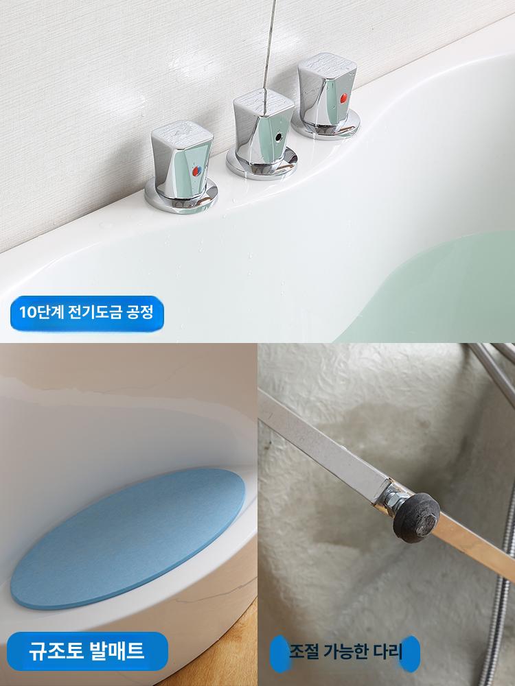 코너 스파 부채꼴 자쿠지 간이 모서리 이동식 삼각 모텔 실버 샤워 수도꼭지 포함 0.9m - 상세 이미지 2
