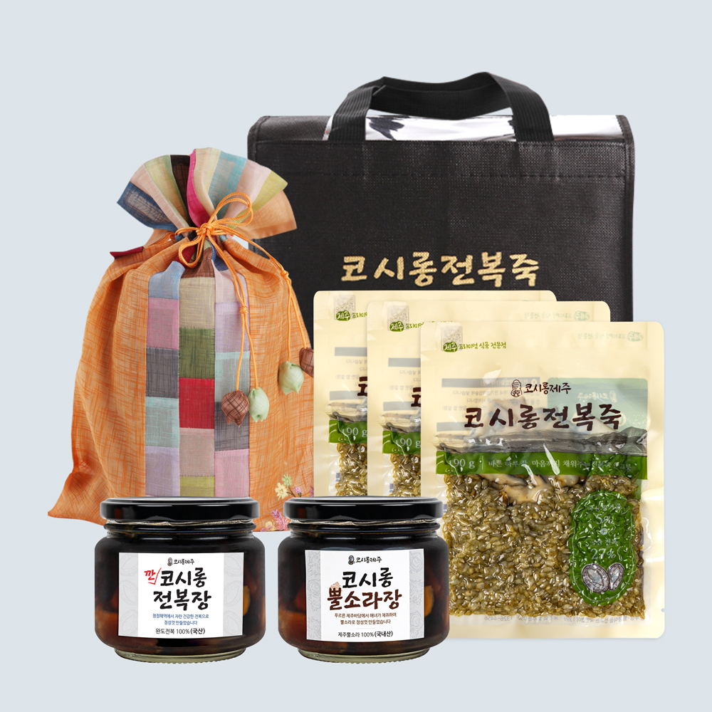 제주 프리미엄 선물세트 전복죽 전복장 소라장 - 메인 이미지
