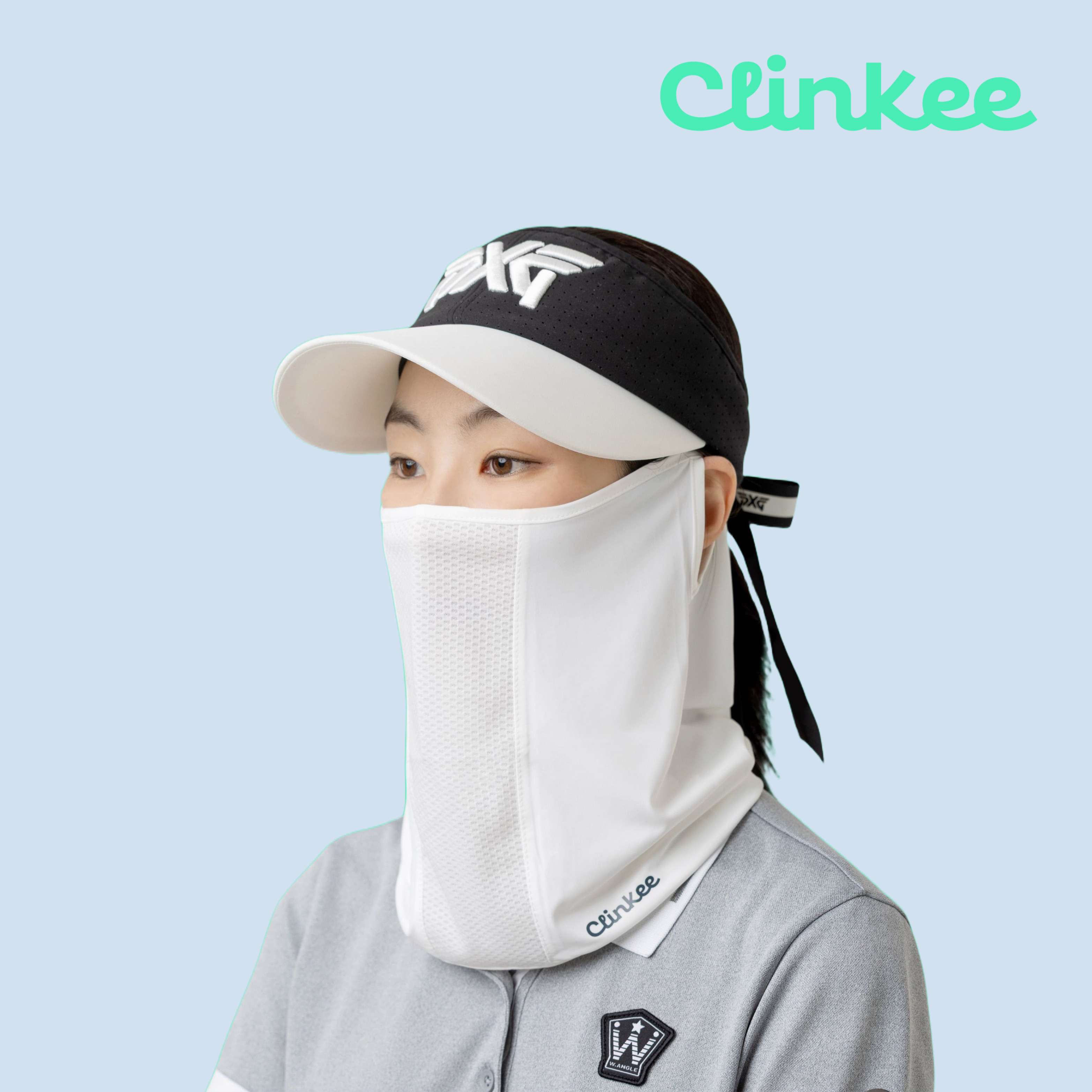크링키 UV자외선차단마스크 쿨 냉감 안면 페이스 얼굴햇빛가리개 골프마스크 러닝 자전거 이미지 4